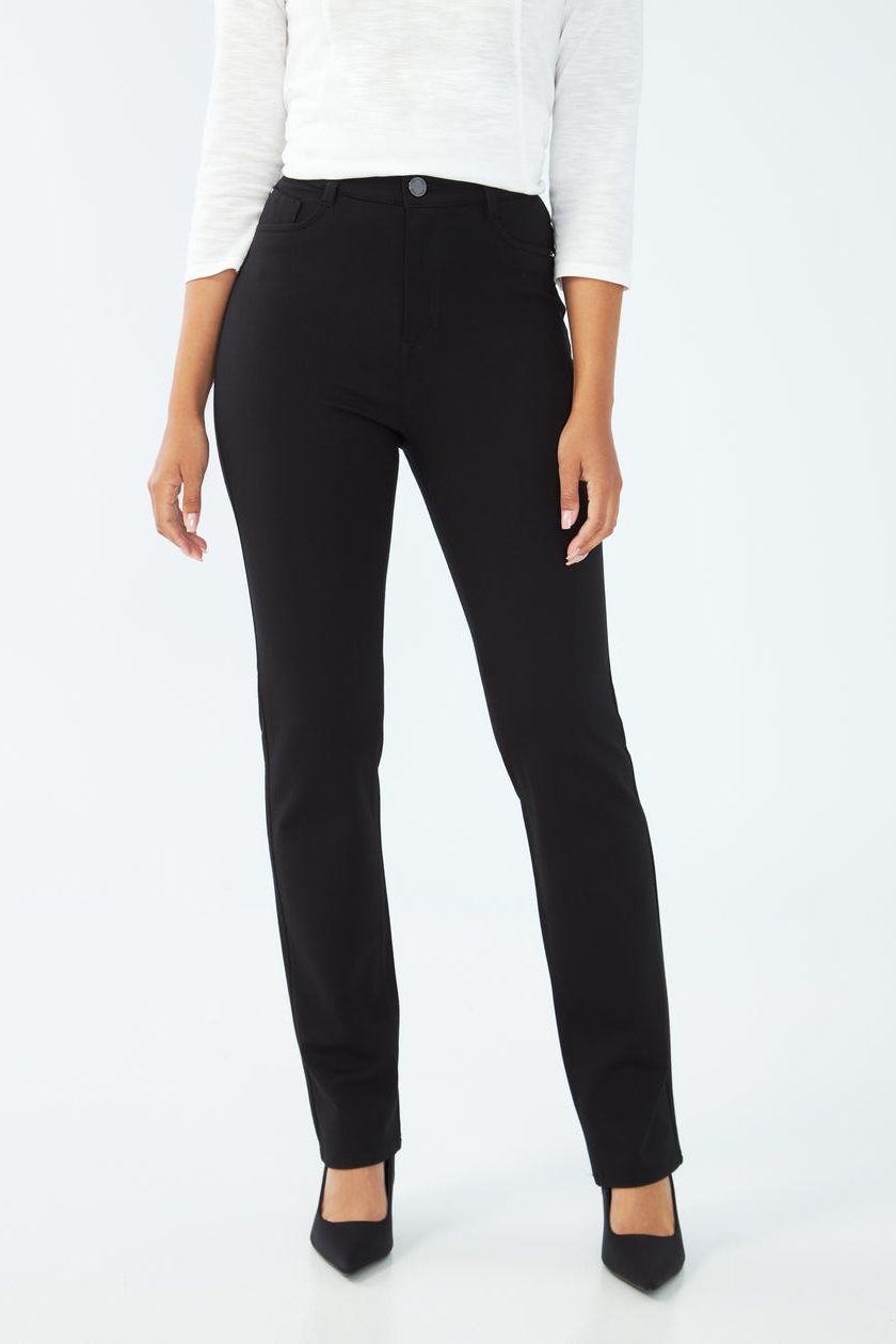 Women's Petite Suzanne Straight Leg Corduroy Jeans in Black by French Dressing Jeans