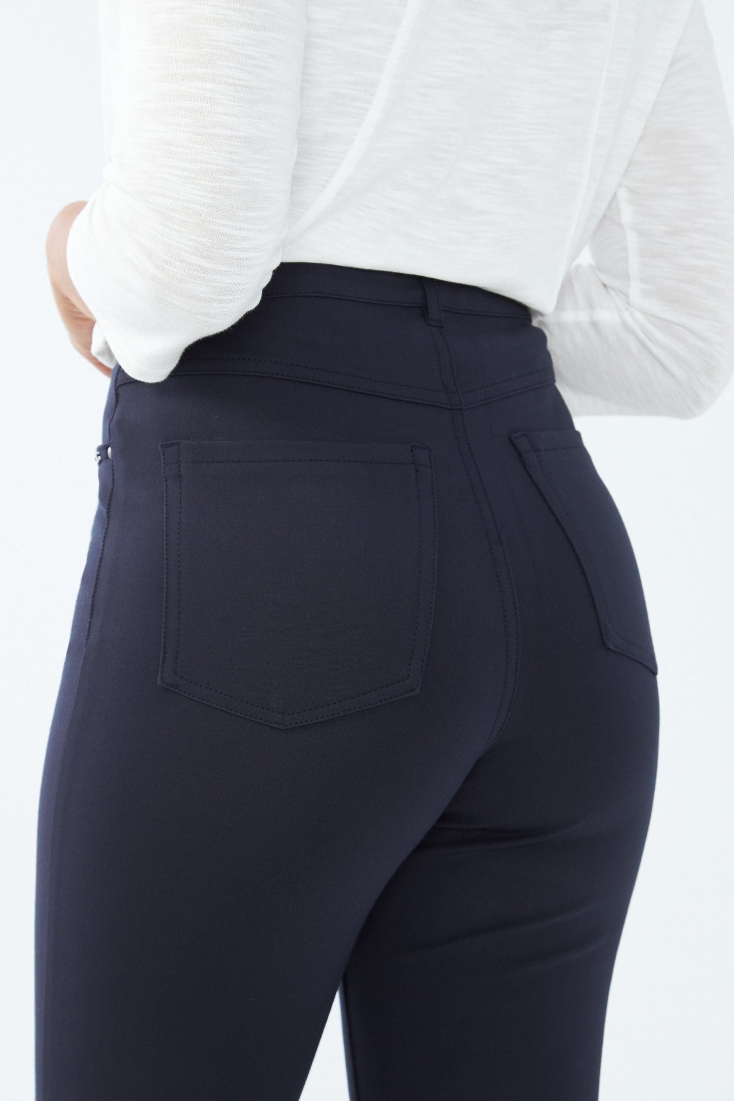 Women's Petite Suzanne Straight Leg Jean in Pleasant Dark Blue by French Dressing Jeans