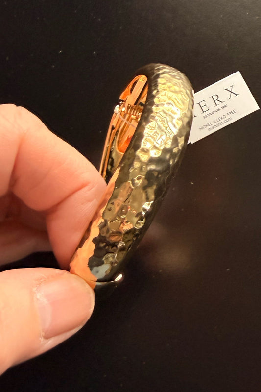 Women's Hammered Gold Tone Bracelet by Merx