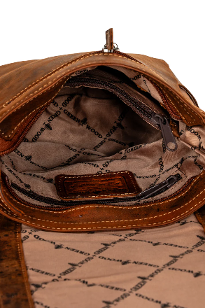 Mini Leather Messenger Bag in Sandal