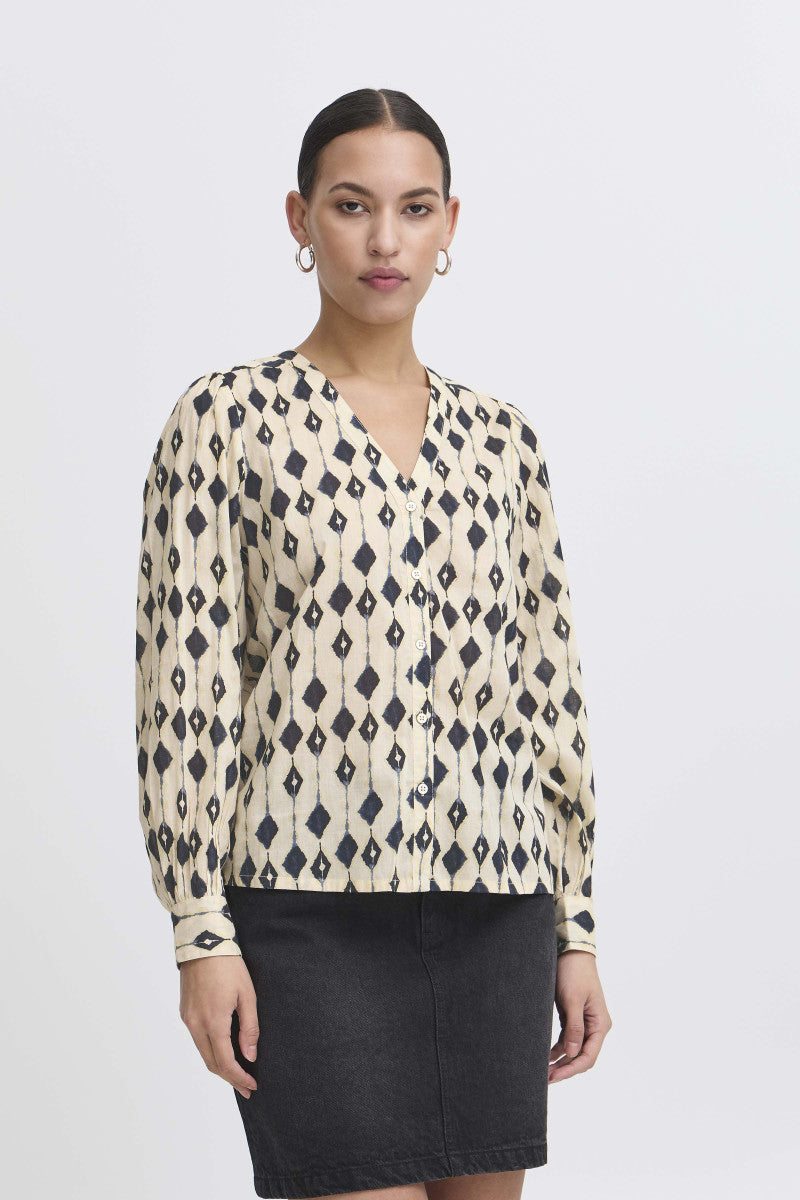 Women’s Ikat Button Up Blouse