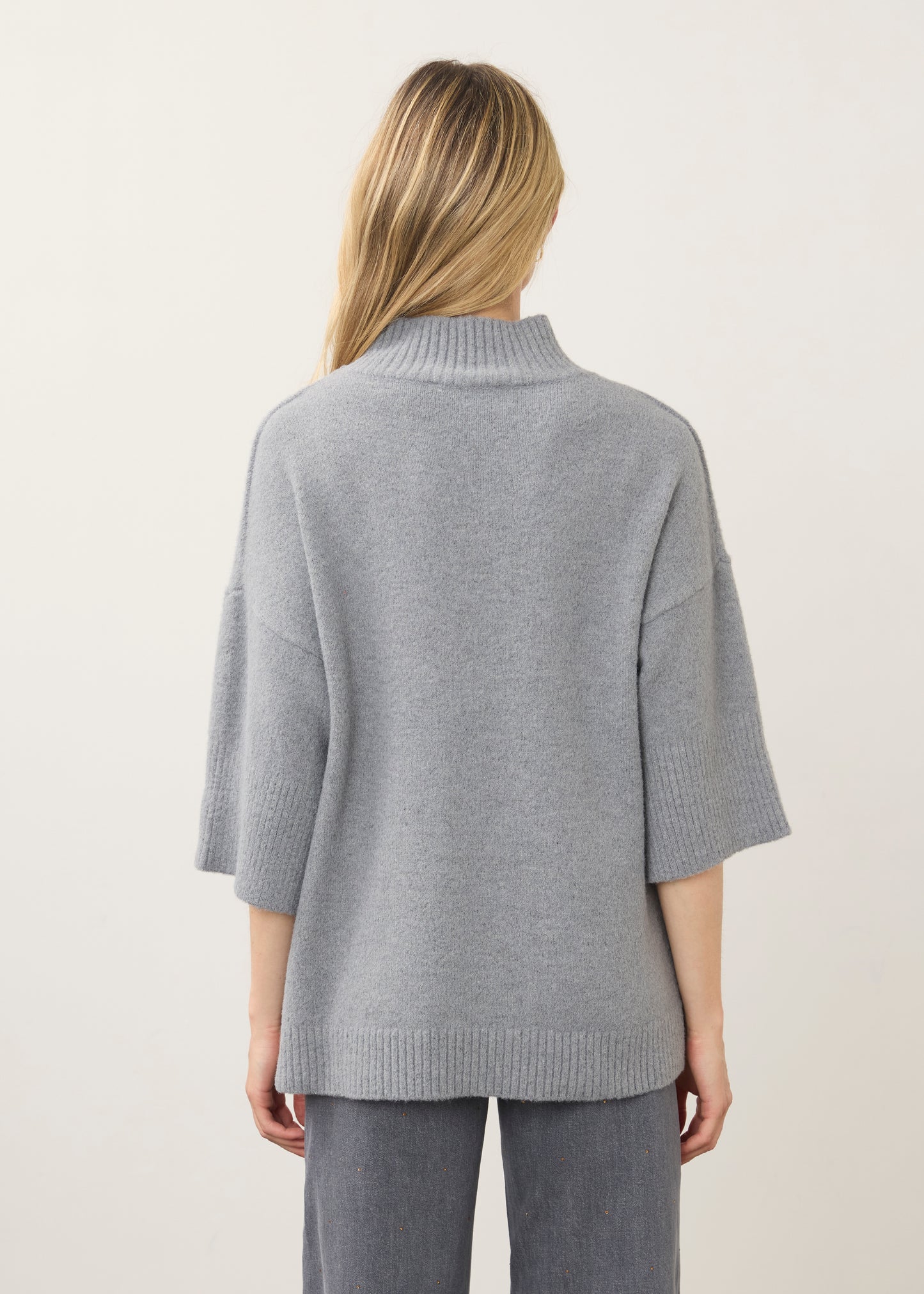 Women's Cozy Mock Neck Sweater in Storm Grey by French Dressing Jeans
