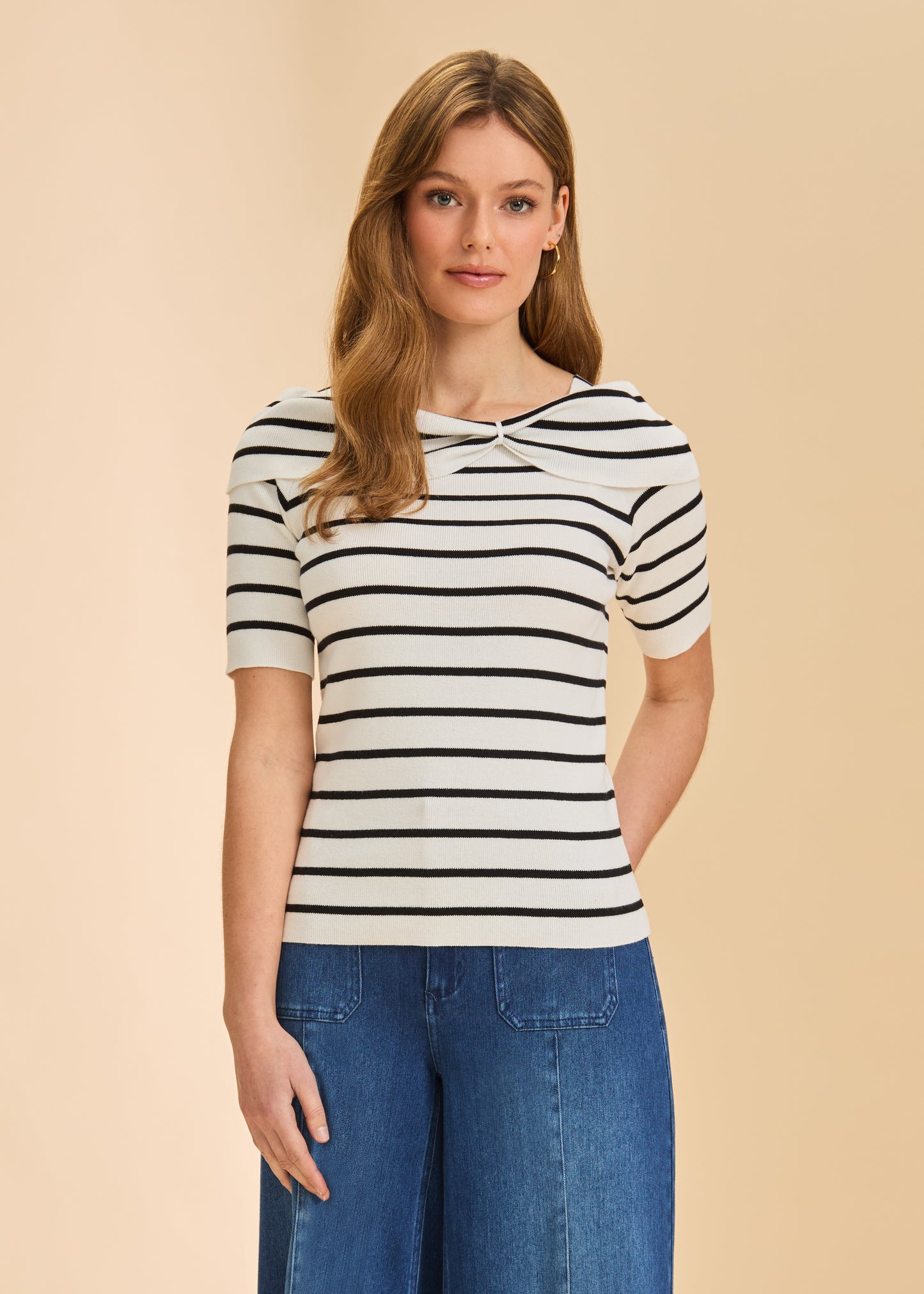 Women's Boat Neck Coastal Stripe Top by French Dressing Jeans