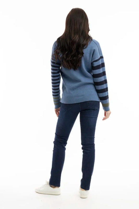 Women's Reversible Knit Crew Neck Sweater by Orientique Naturally Australian