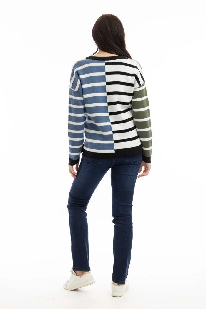 Women's Reversible Knit Crew Neck Sweater by Orientique Naturally Australian