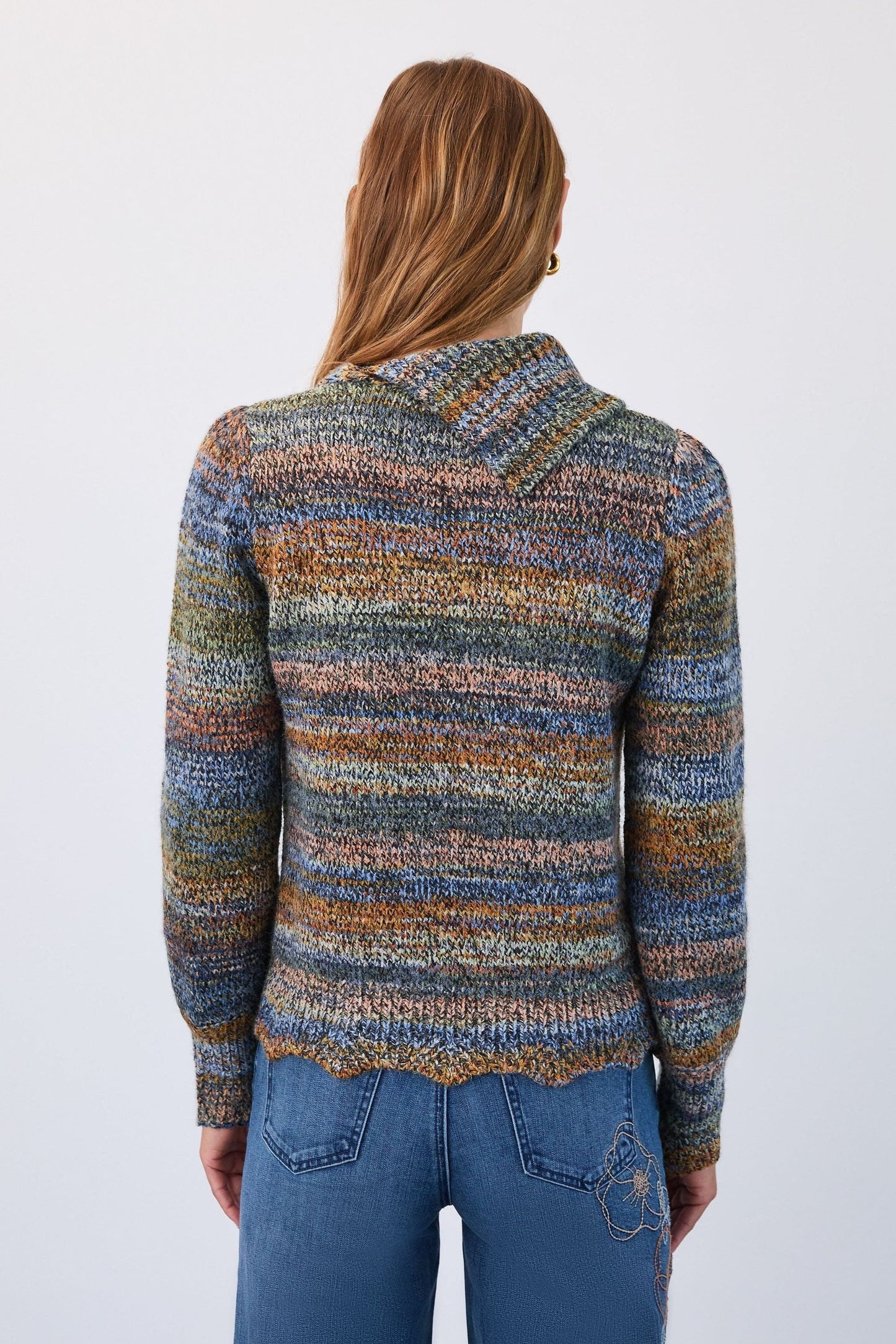 Women's Envelope Collar Sweater in Space Dye by French Dressing Jeans 1489306*one left*