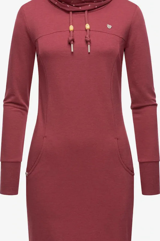Women's Red Sweatshirt Dress in Red - Final Sale No Return