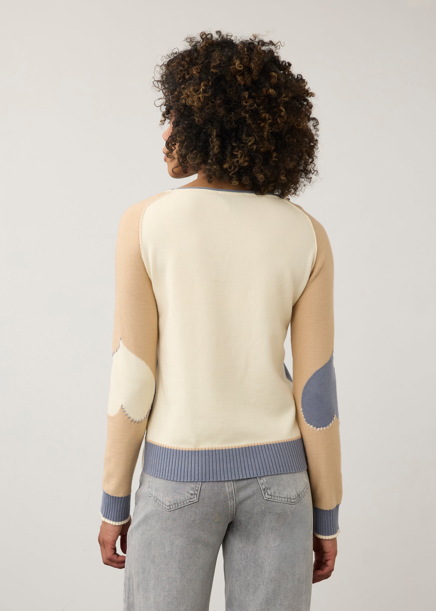 Colourblock Knit Top – Indigo Mix by French Dressing Jeans