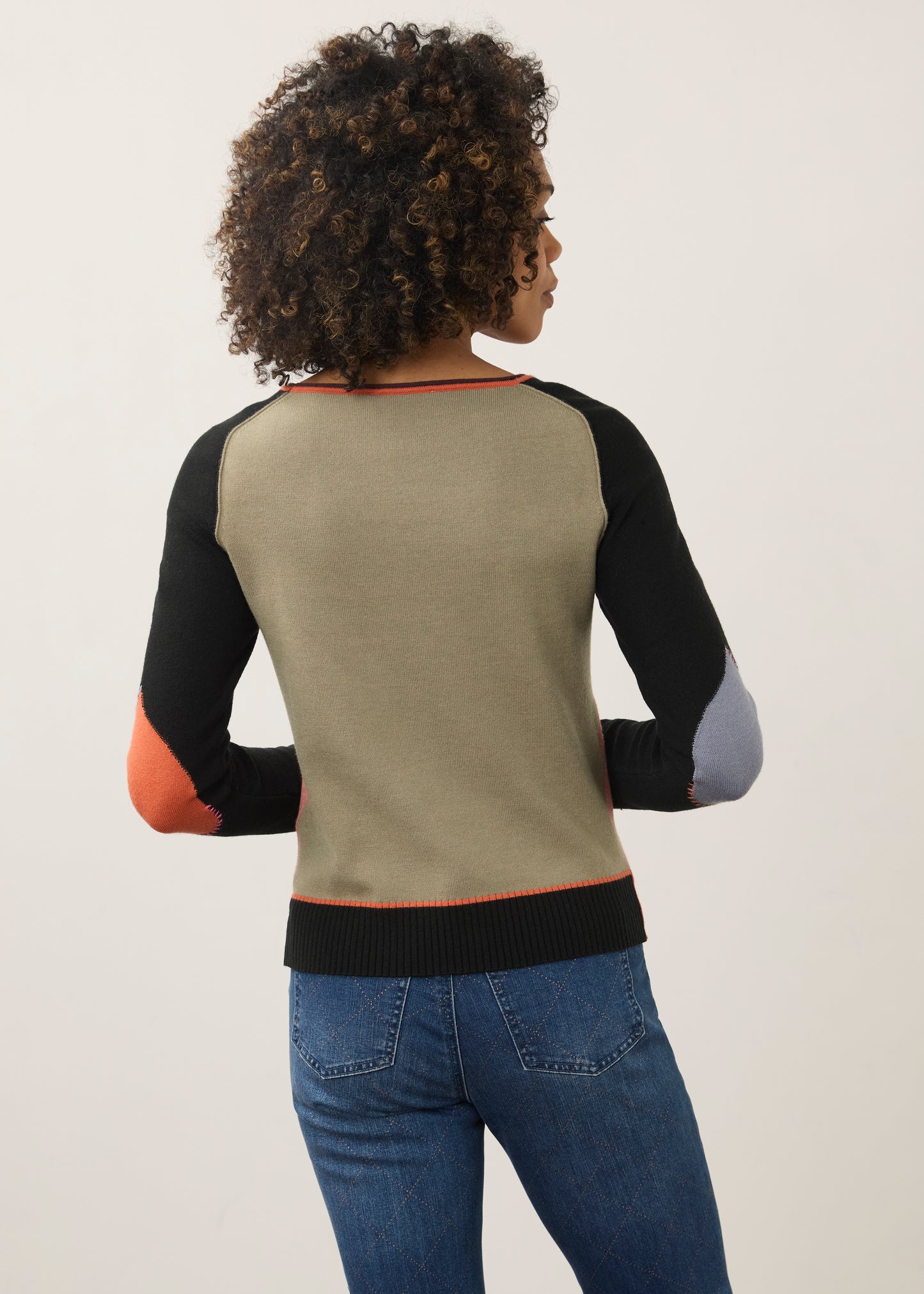 Colourblock Knit Top – Pink Mauve Mix by French Dressing Jeans