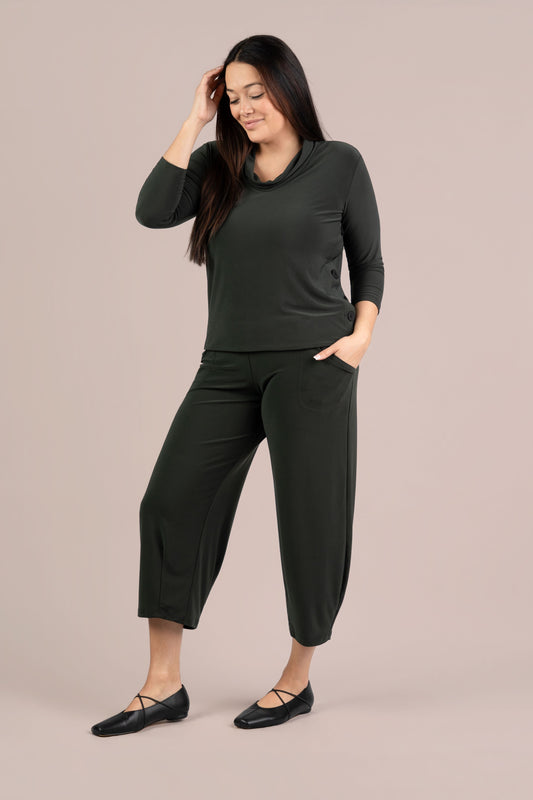 Top it Up 3/4 Sleeve in Juniper Green by Sympli