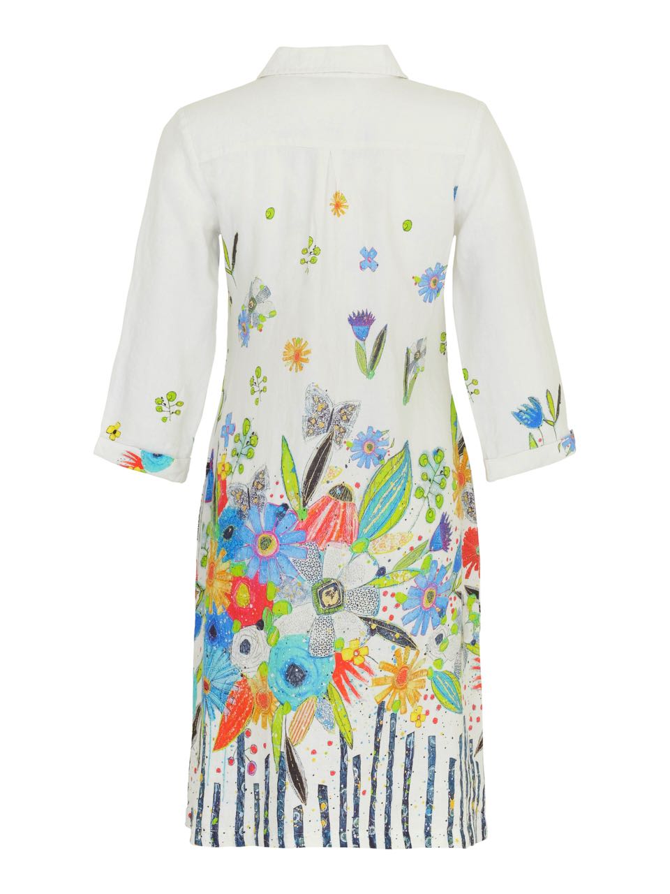 "New Bouquet Coming Soon" Art Print Linen Dress by Dolcezza