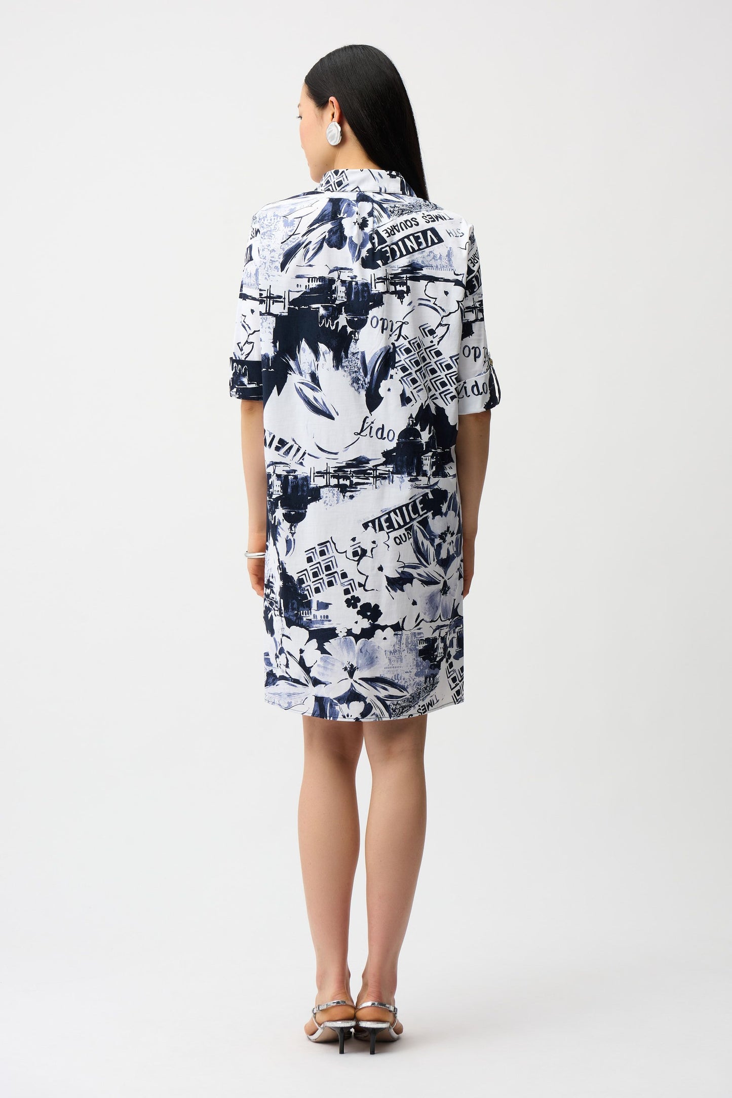 Venice Garden Shirt Dress in Blue by Joseph Ribkoff