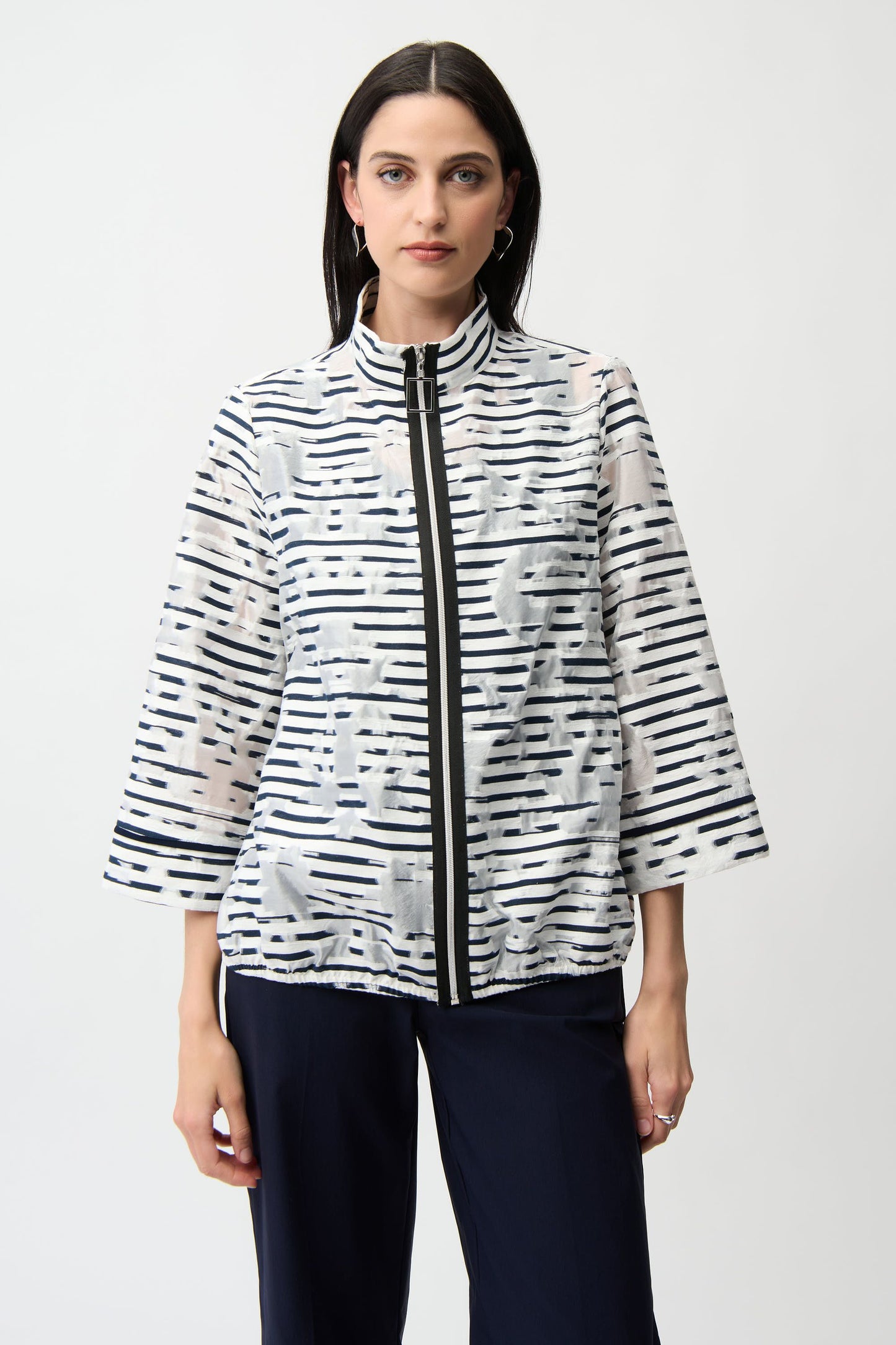 Women's Jacquard Organza Bomber Jacket by Joseph Ribkoff