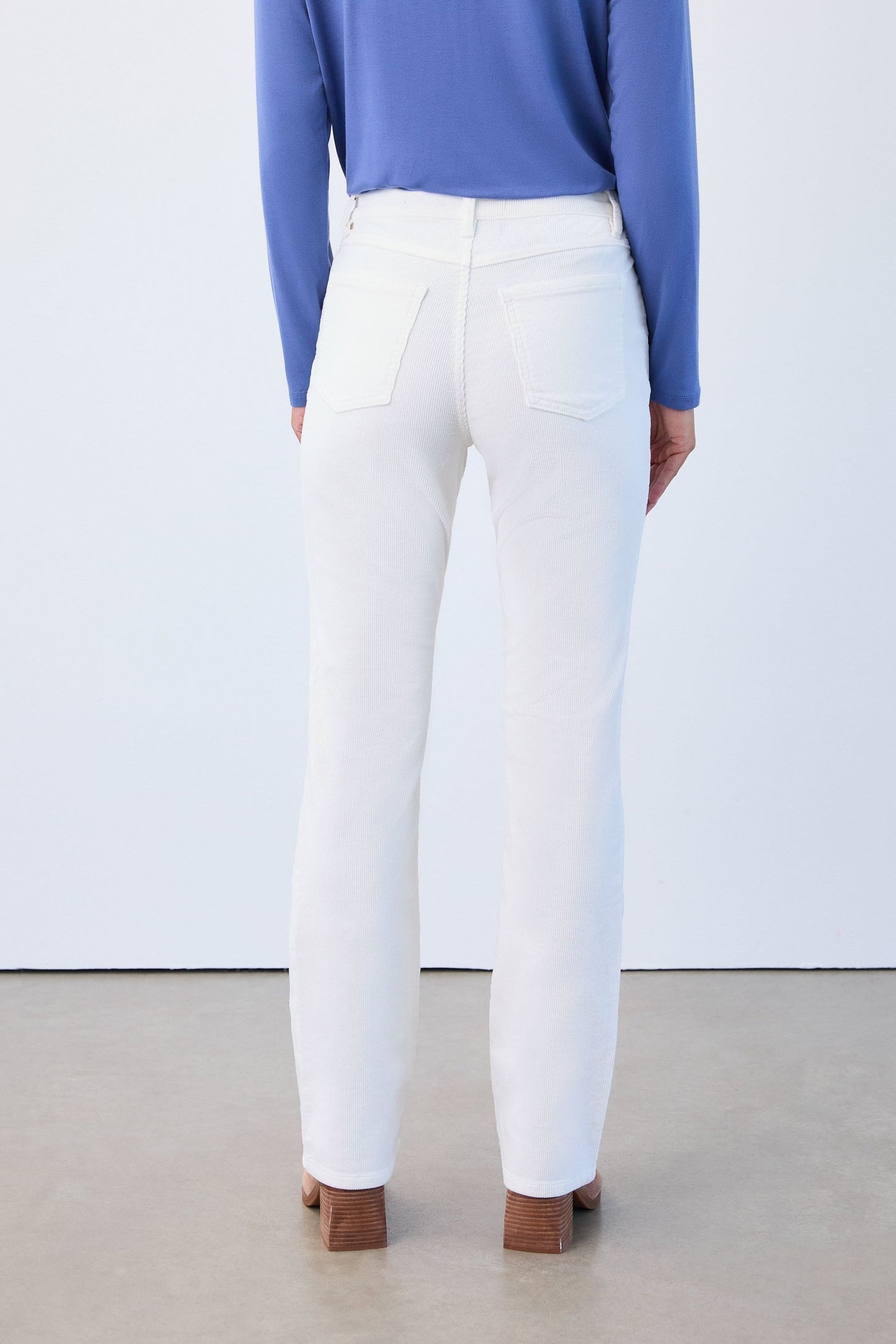 Women's Olivia Boot Leg Corduroy Jeans in Creamy White by French Dressing Jeans 2812491