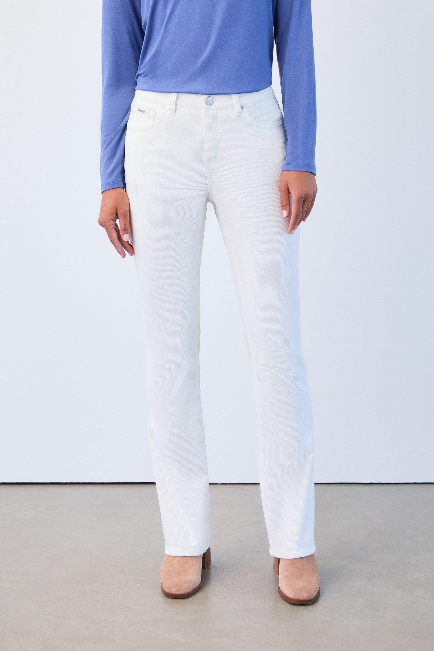 Women's Olivia Boot Leg Corduroy Jeans in Creamy White by French Dressing Jeans 2812491