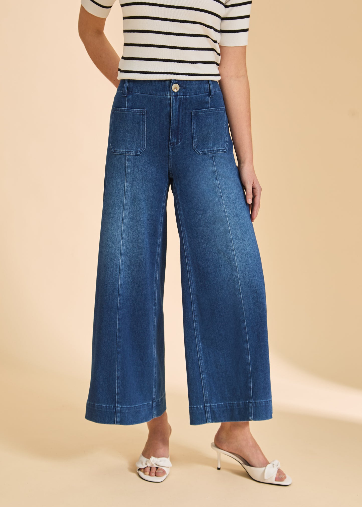 Women's Pull On Wide Crop Denim by French Dressing Jeans