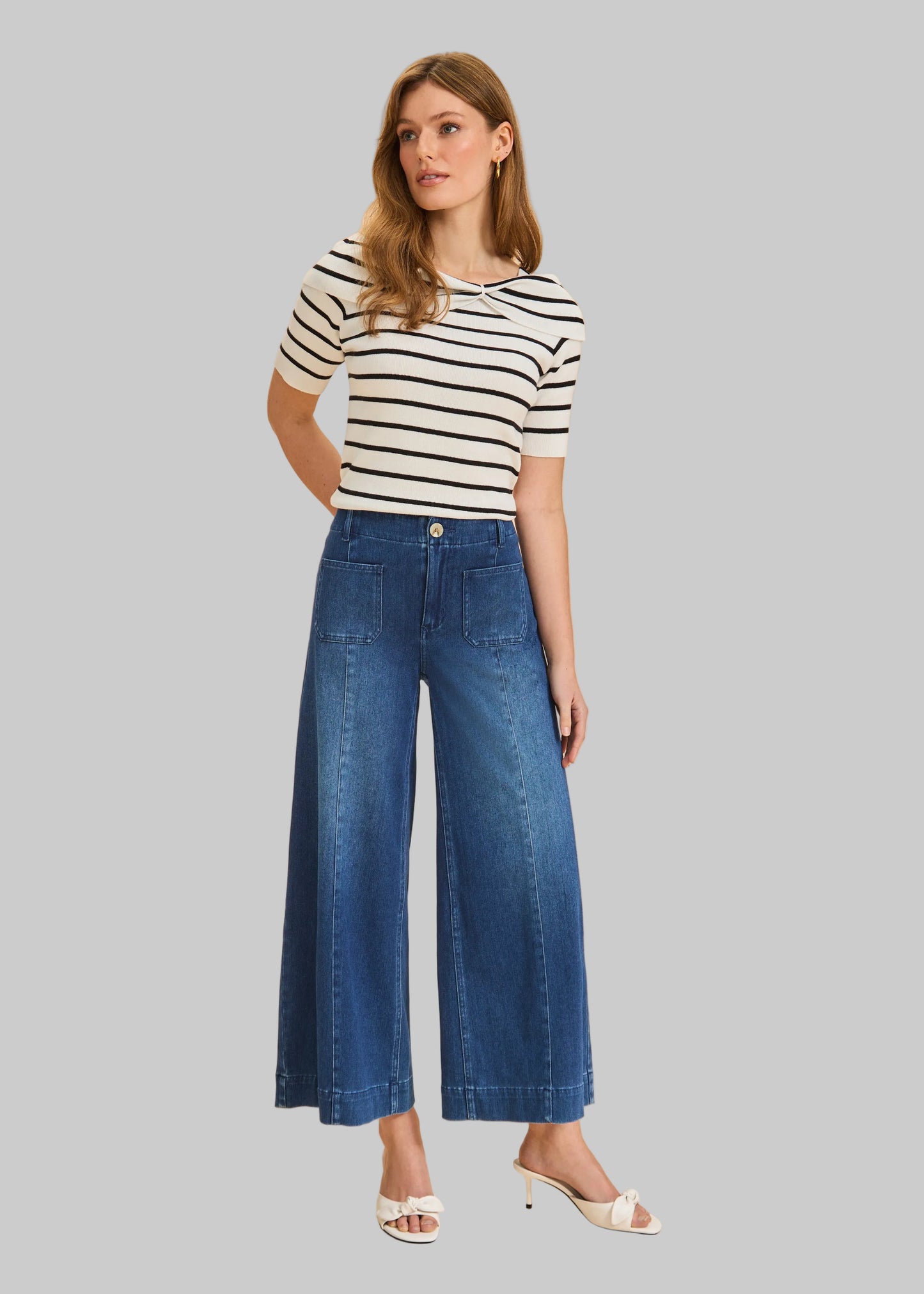 Women's Pull On Wide Crop Denim by French Dressing Jeans