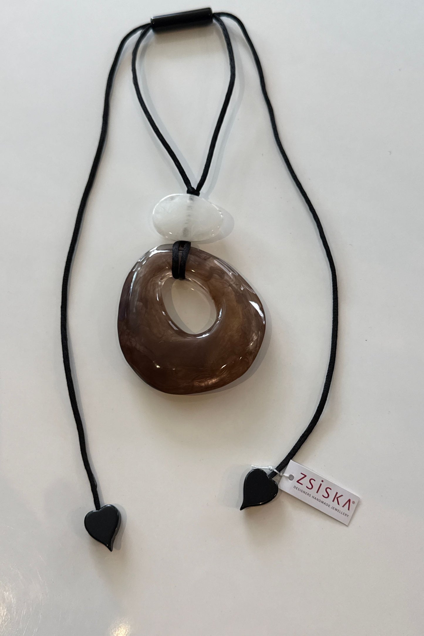 Organic Marbled Resin Pendant by Zsiska