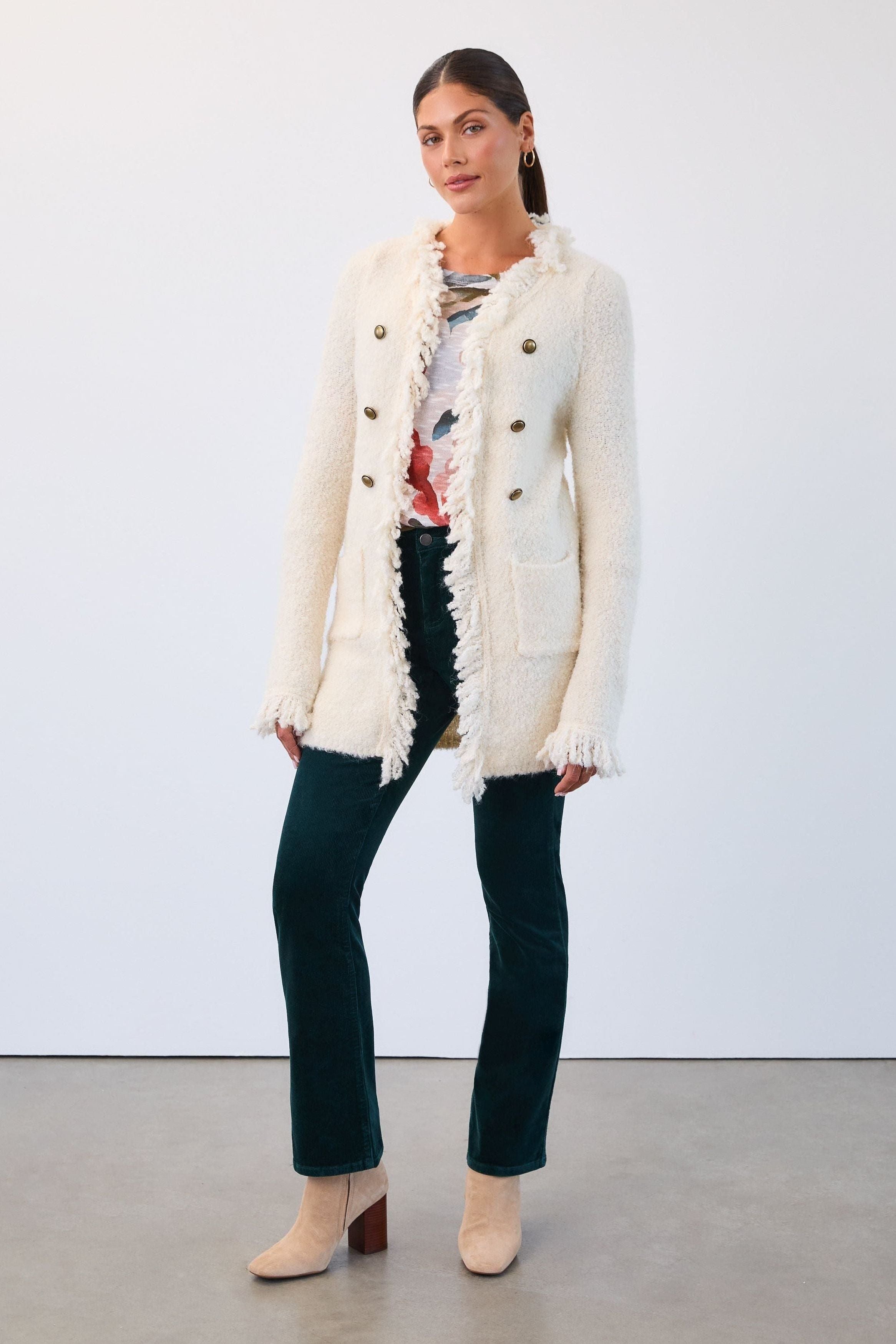 theredthread S layered dolman knit bk×wh theredthread S layered dolman knit bk×wh theredthread S