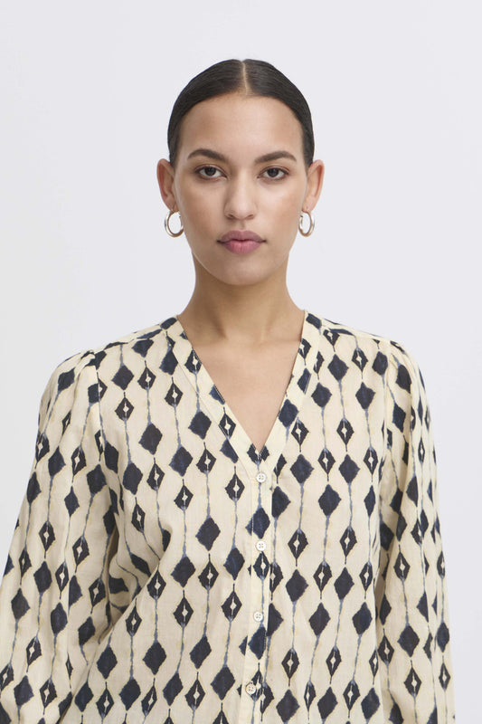 Women’s Ikat Button Up Blouse