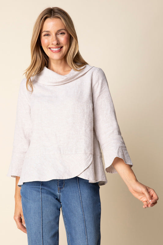 Layered Flounce Top (Oatmeal) by Habitat Clothing