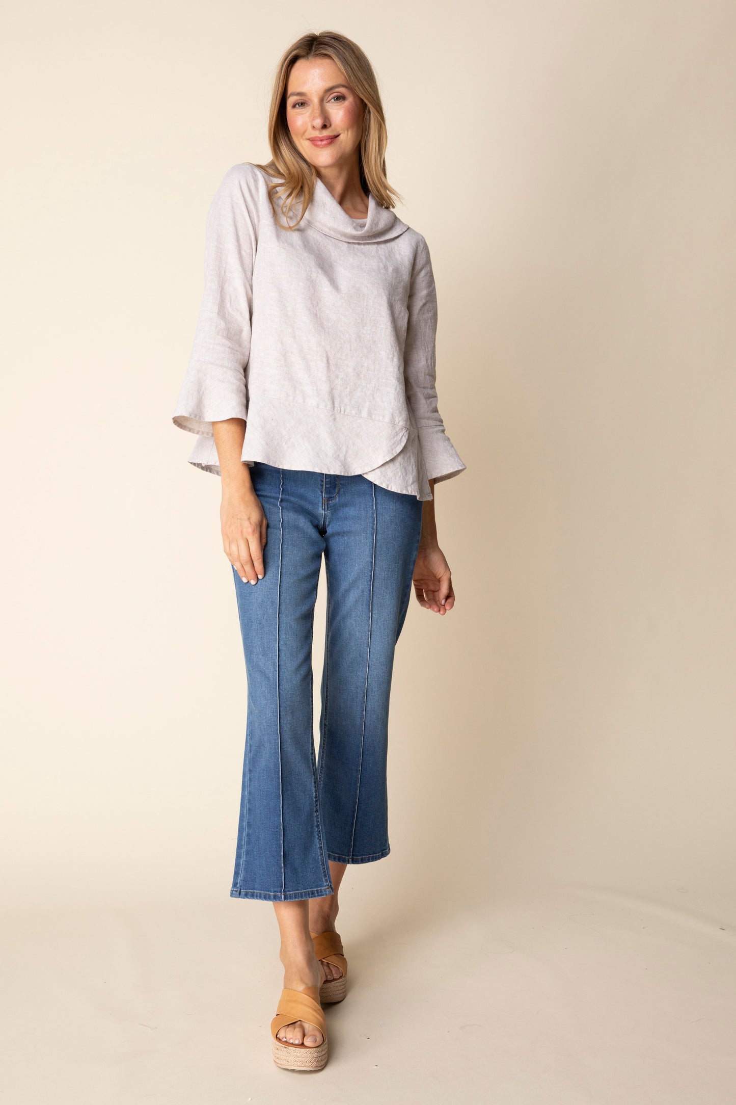 Layered Flounce Top (Oatmeal) by Habitat Clothing
