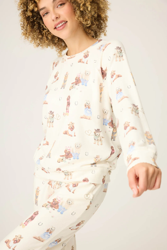 Ruff On The Range Cowboy Dogs Long Sleeve Top by PJ Salvage