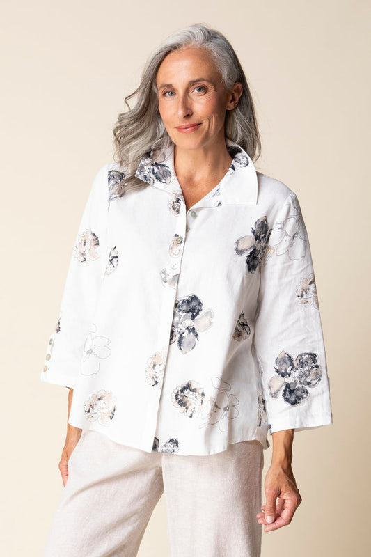 Watercolour Floral Swing Shirt - Habitat Clothing
