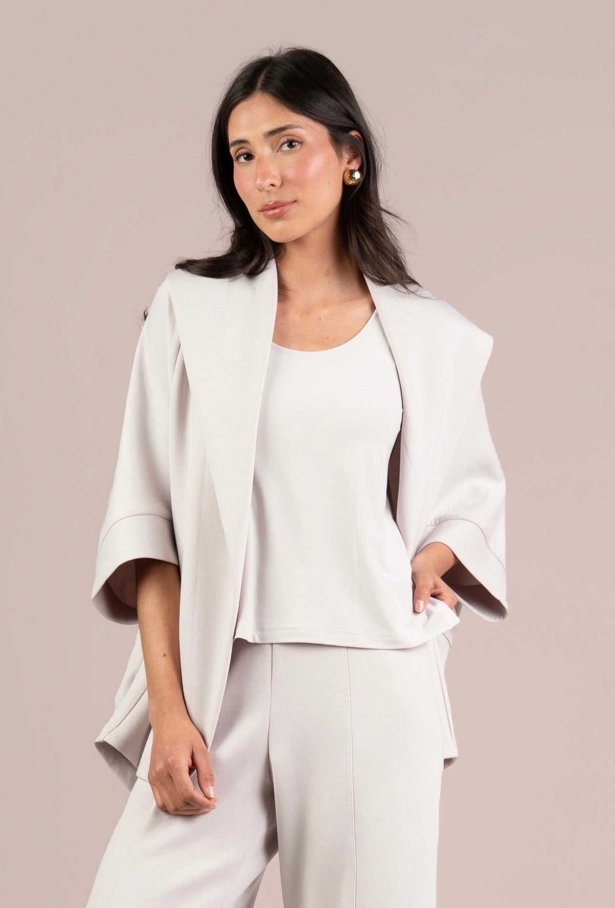 Cloud Cocoon Jacket in Ecru by SYMPLI
