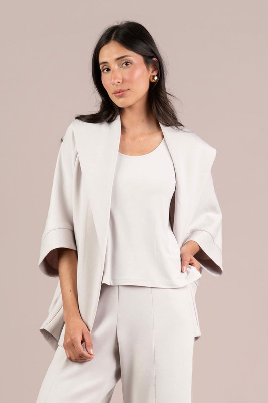 Cloud Cocoon Jacket in Ecru by SYMPLI
