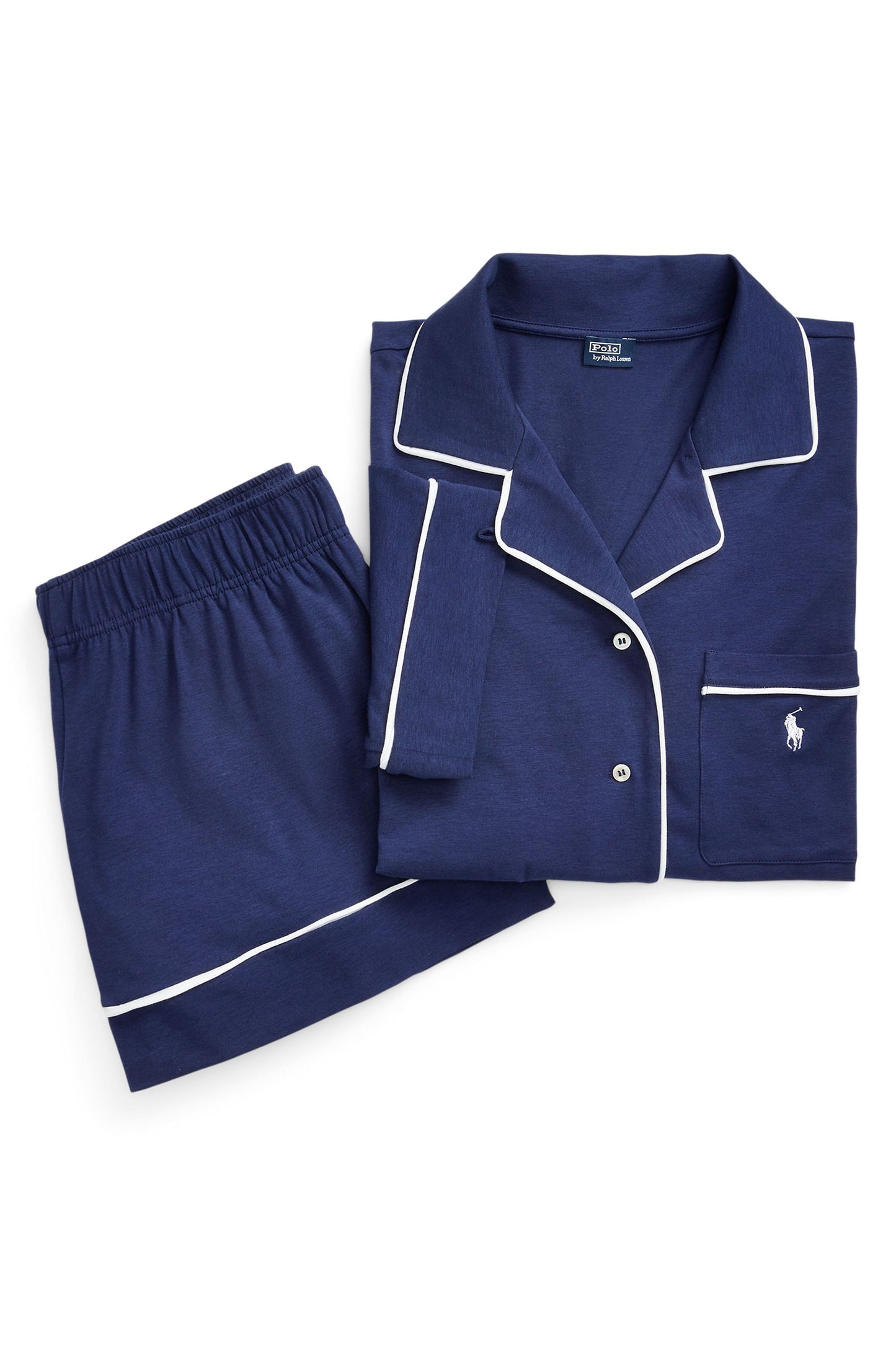 Women's Piped Jersey Short-Sleeve Pajama Set by Ralph Lauren Polo