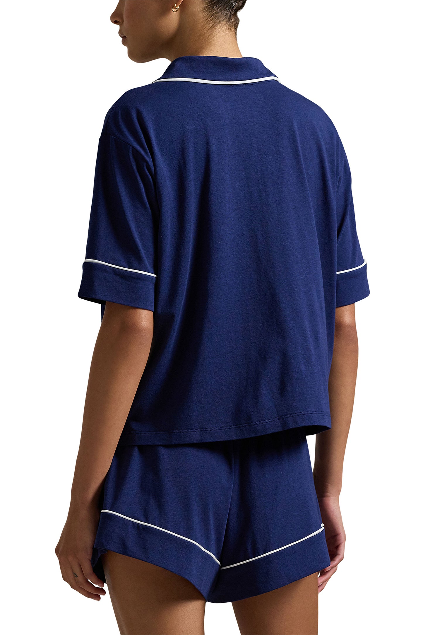 Women's Piped Jersey Short-Sleeve Pajama Set by Ralph Lauren Polo