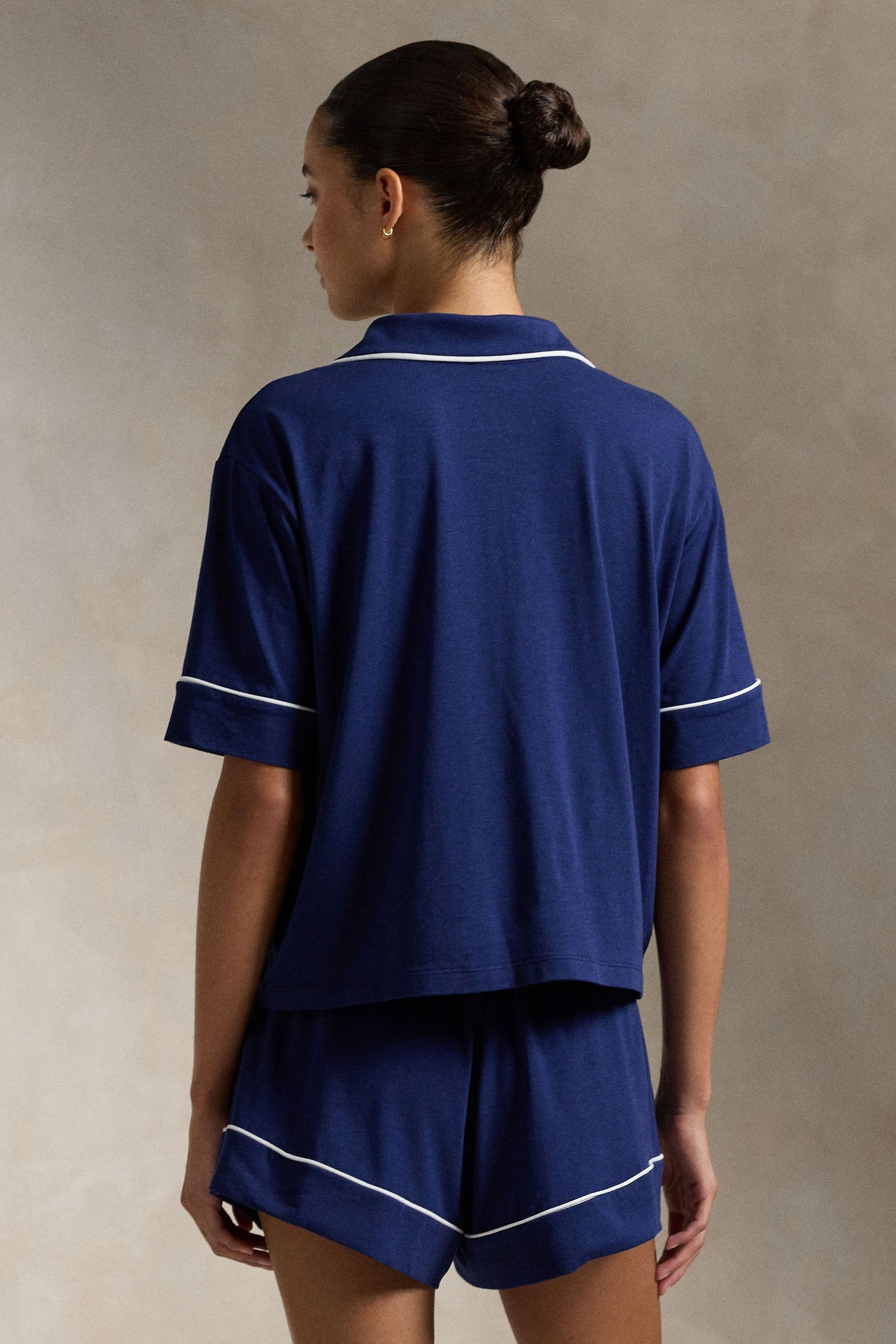 Women's Piped Jersey Short-Sleeve Pajama Set by Ralph Lauren Polo