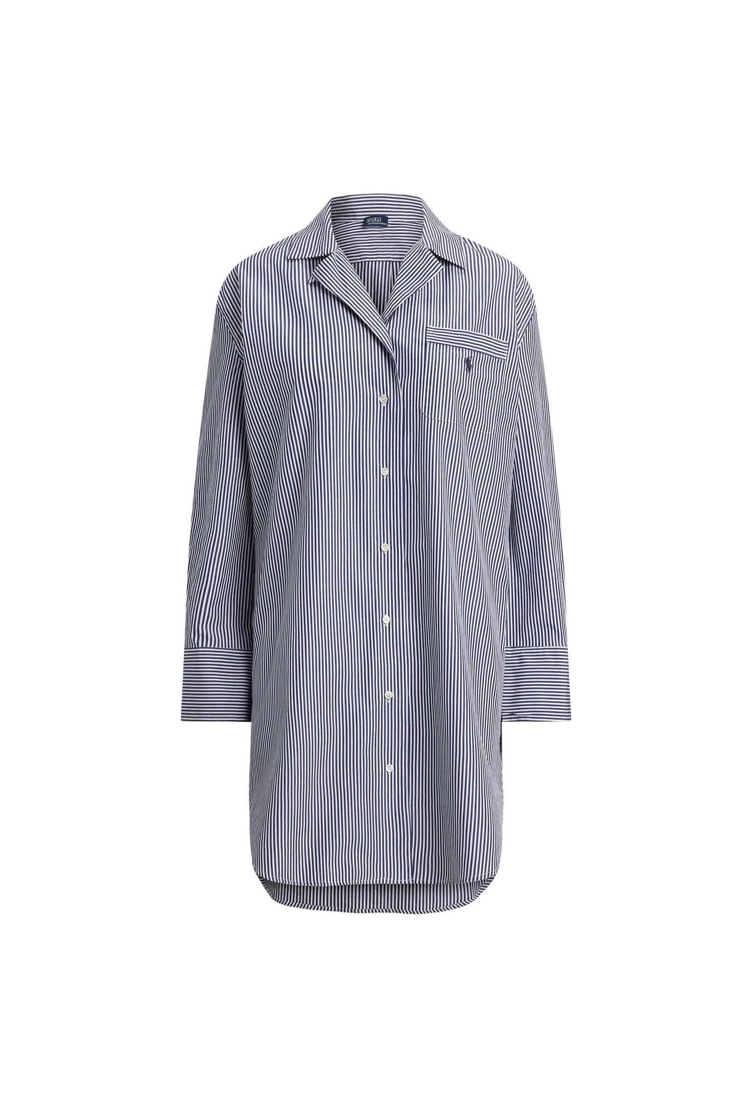 Women's Striped Cotton Poplin Sleep Shirt by Ralph Lauren Polo