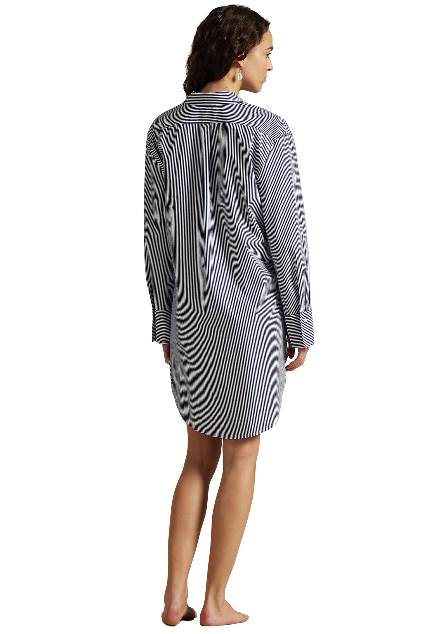 Women's Striped Cotton Poplin Sleep Shirt by Ralph Lauren Polo