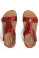 The Show Women's Red Italian Leather Comfort Sandals – Arch Support & Adjustable Straps by TAOS
