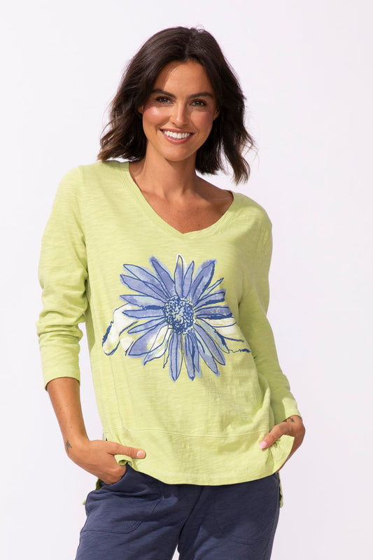 Impressionist Sunflower High Lo Top (Kiwi or White) - Escape by Habitat
