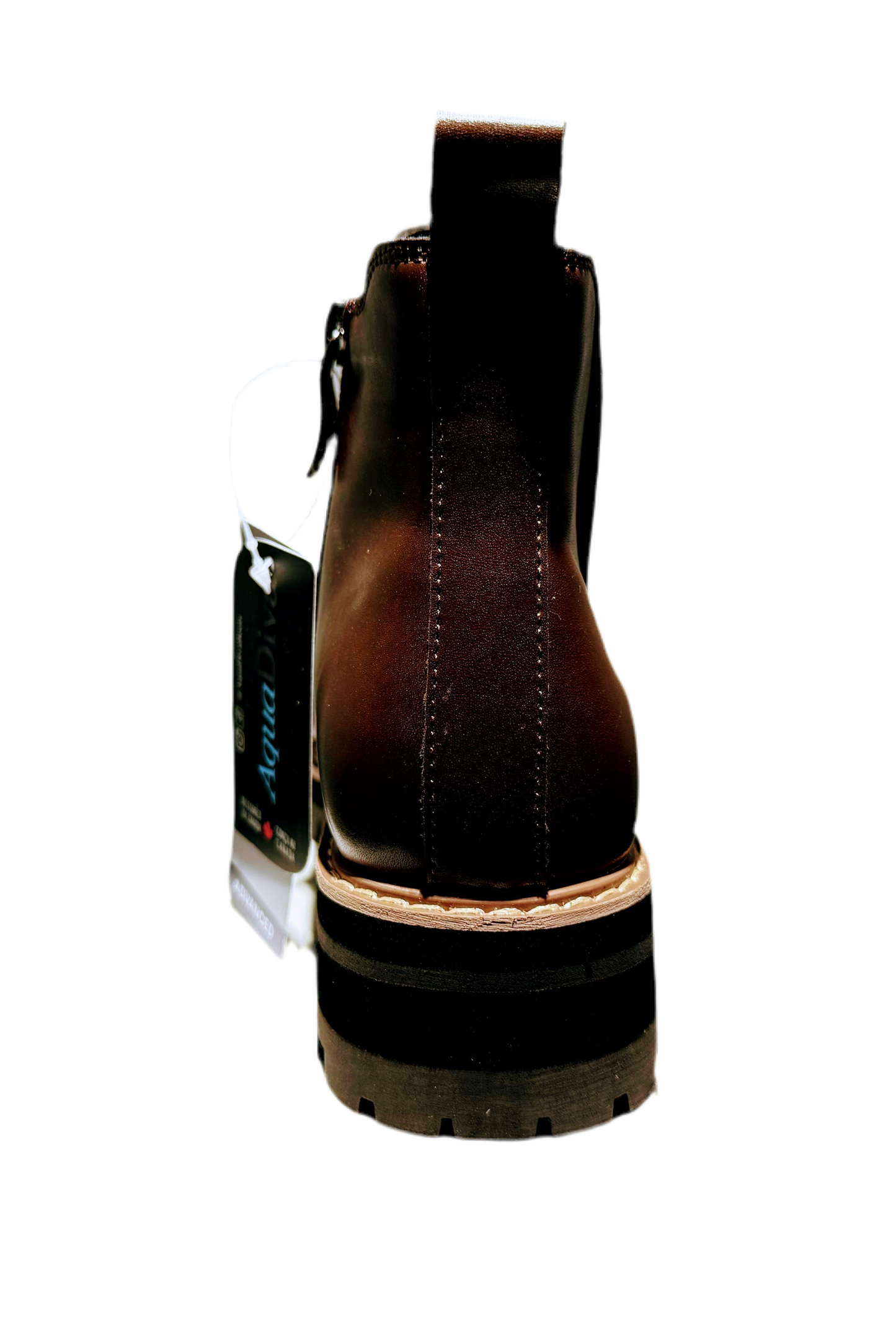 Aqua Diva Women’s Leather Chelsi Boot in Dark Brown