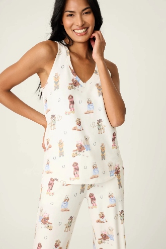 Ruff On The Range Cowboy Dogs Tank Top by PJ Salvage