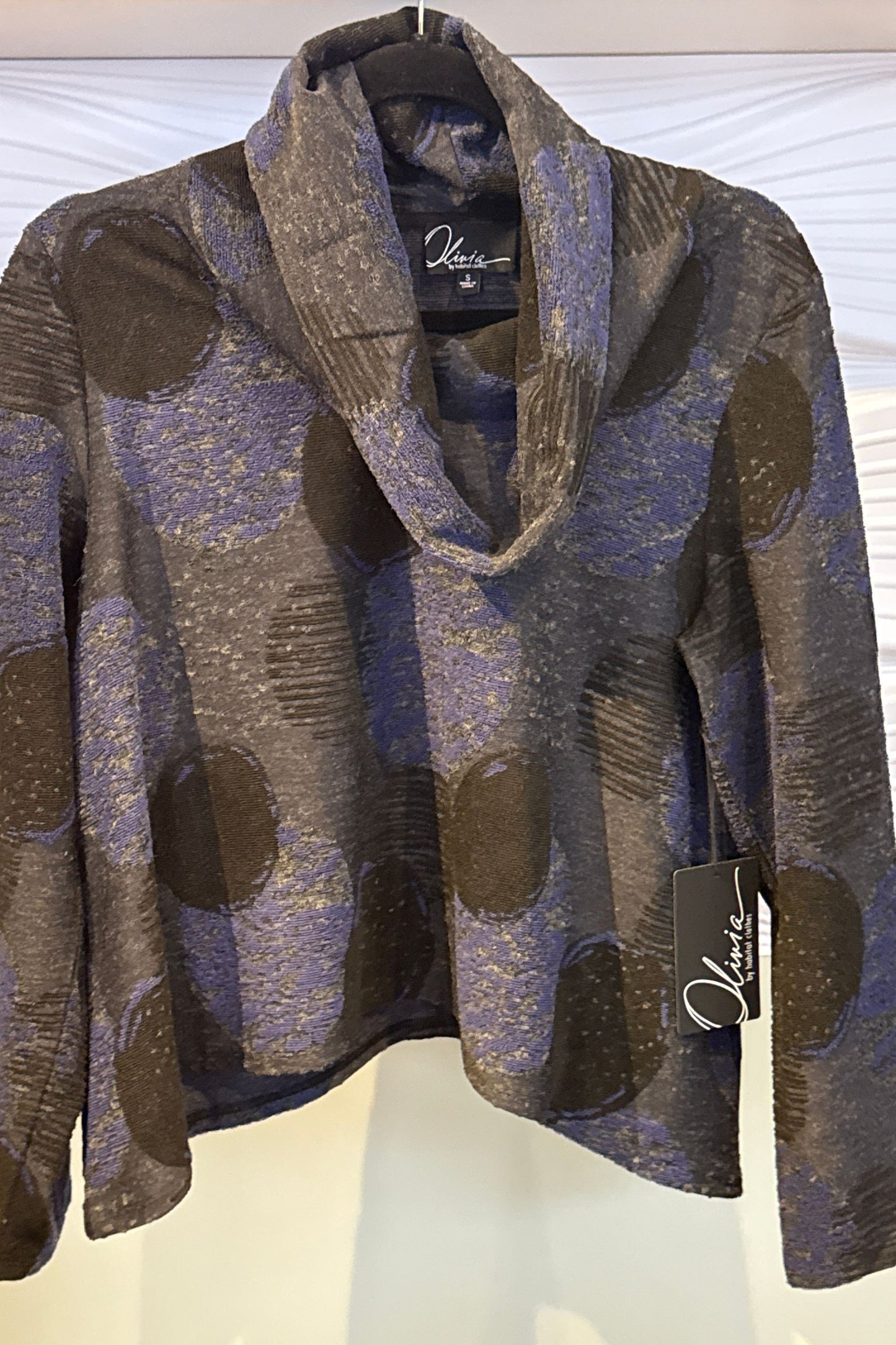 Women's Keynote Cowl Neck Top in Dusk Print - Olivia by Habitat