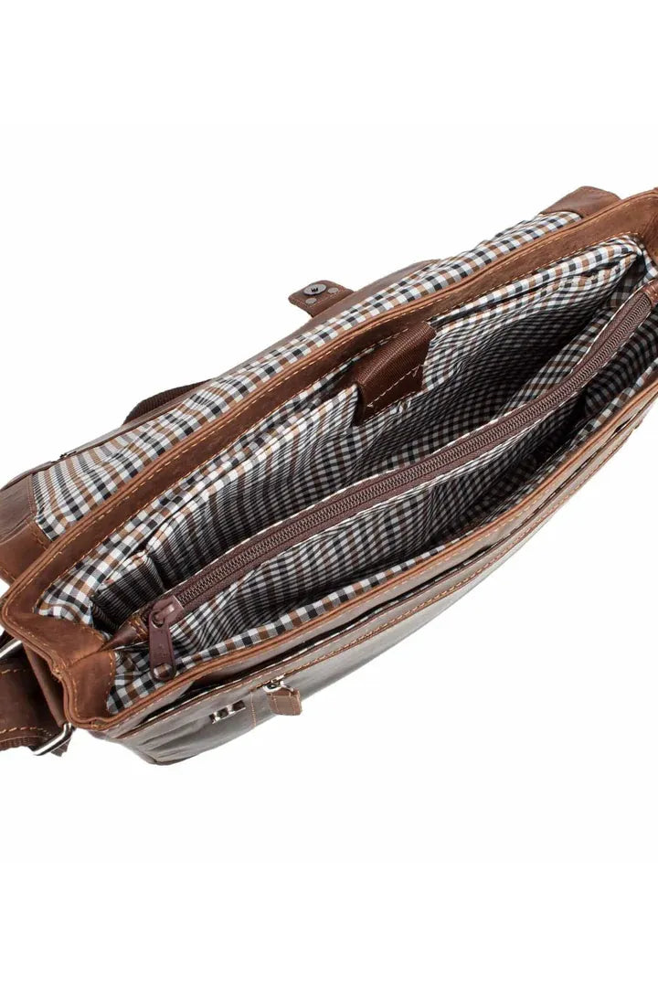 Leather Shoulder Bag Martin in Brown or Sandal