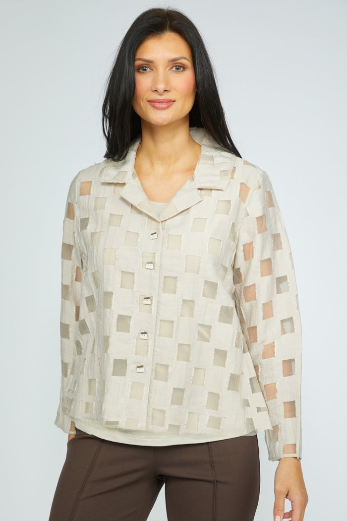Women's Outside The Box Easy Shirt Jacket in Cloud-Olivia by Habitat Clothes