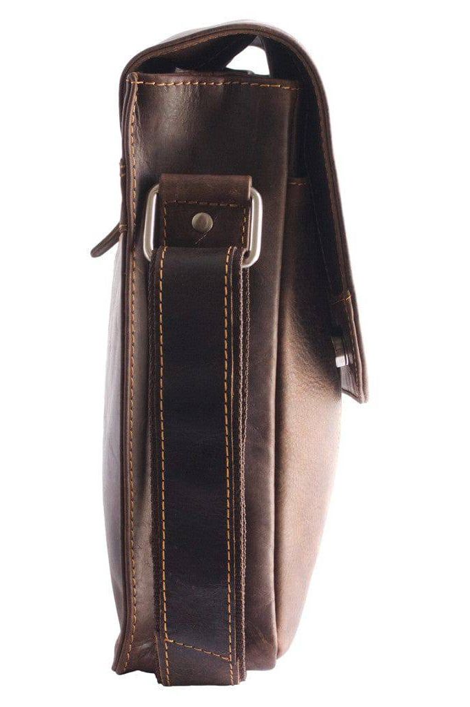 Leather Shoulder Bag Martin in Brown or Sandal