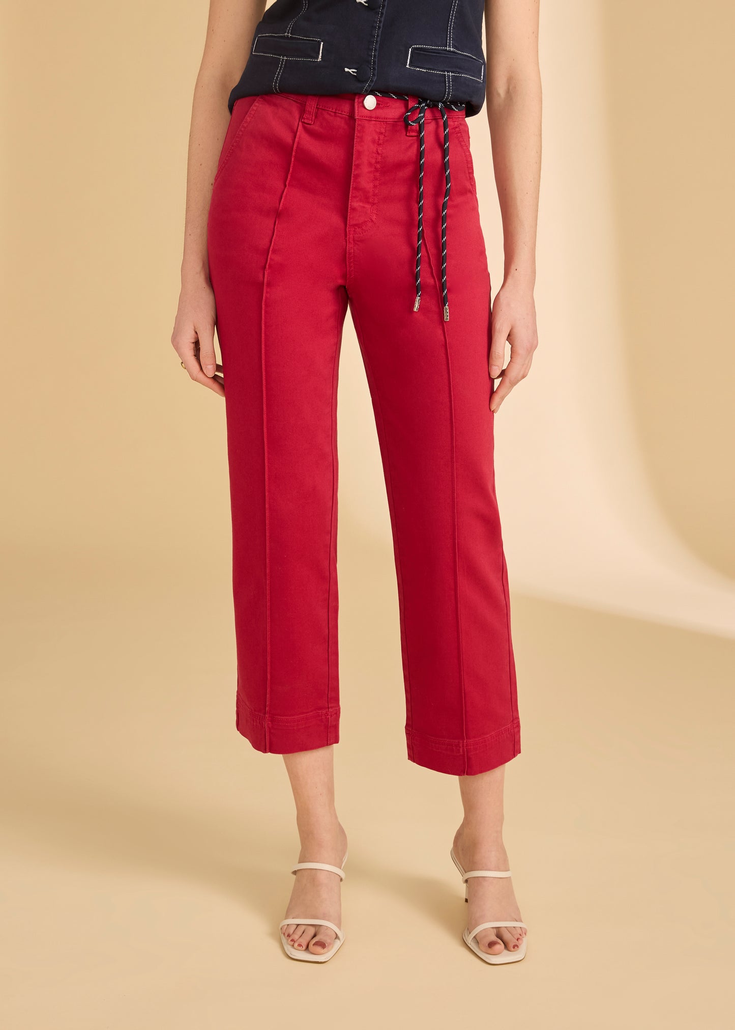 Suzanne Straight Crop in Lava Red by French Dressing Jeans