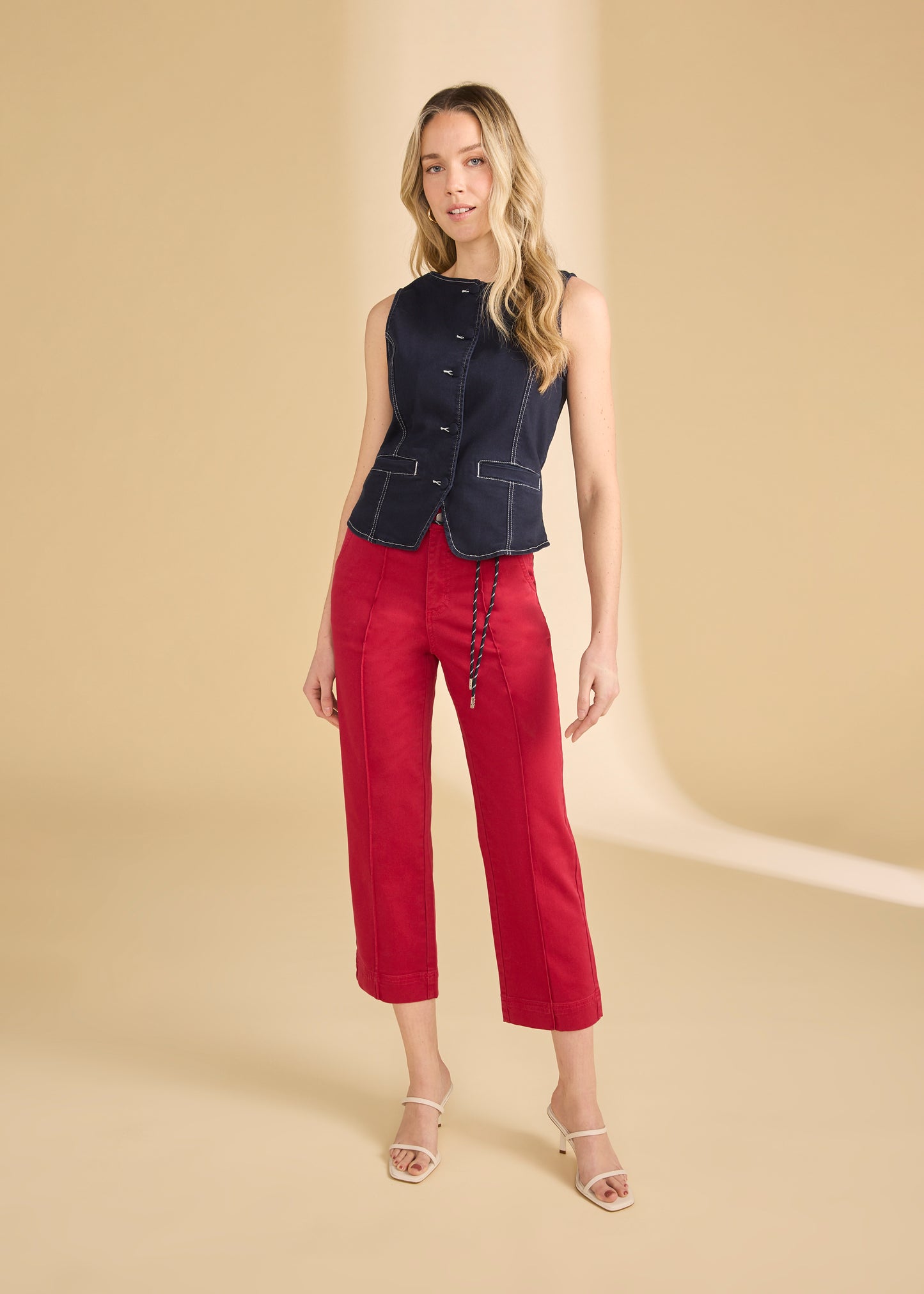 Suzanne Straight Crop in Lava Red by French Dressing Jeans