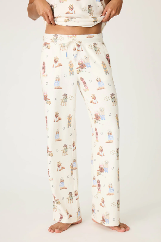 Ruff on the Range Cowboy Dog Print Pants Only by PJ Salvage