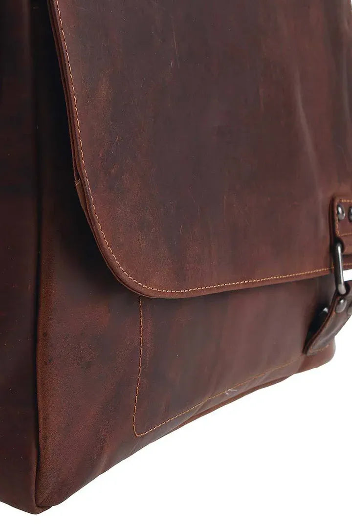 Leather Shoulder Bag Martin in Brown or Sandal