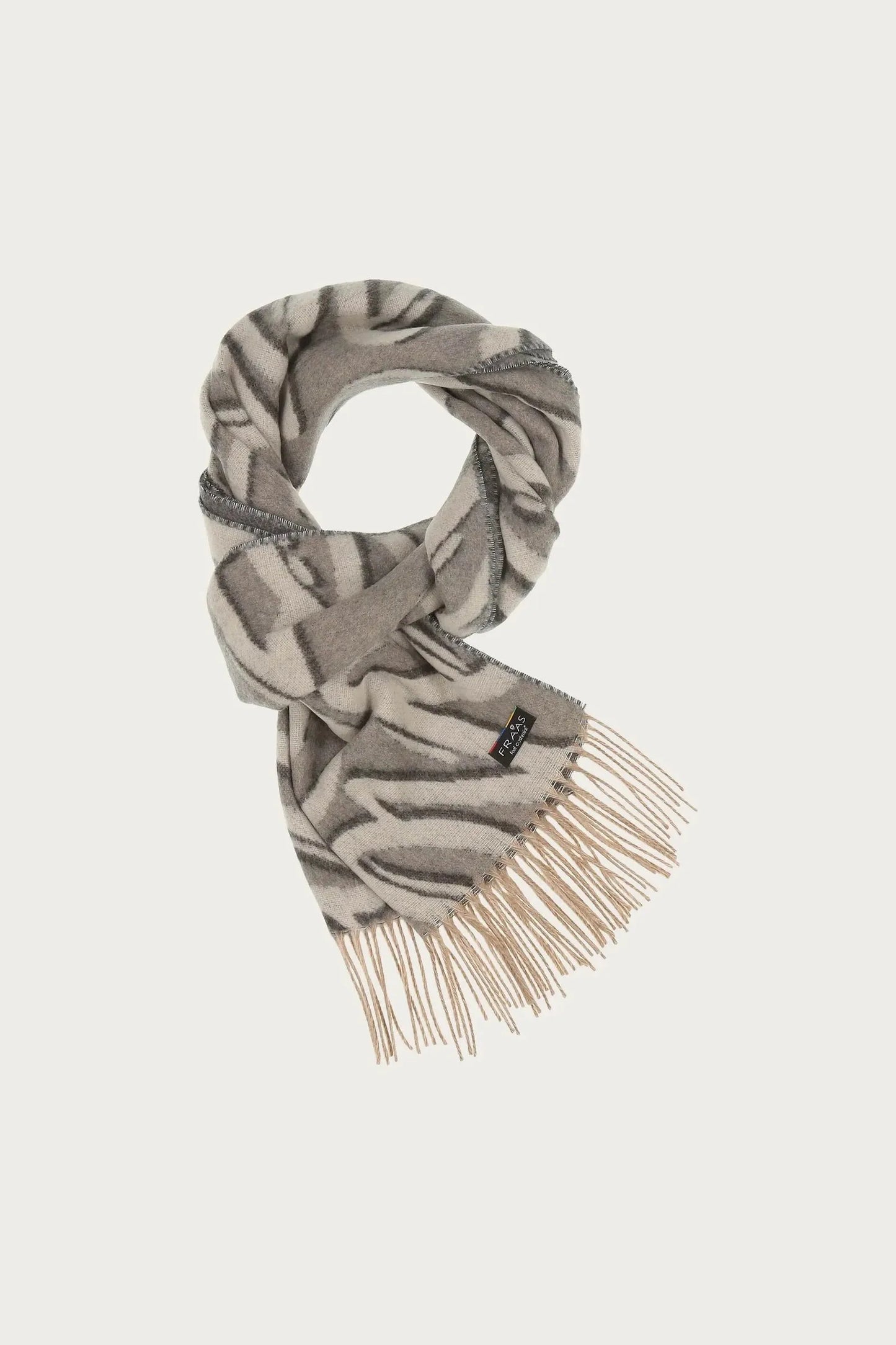 CASHMINK SCARF LOVE WITH HEART DESIGN in Grey