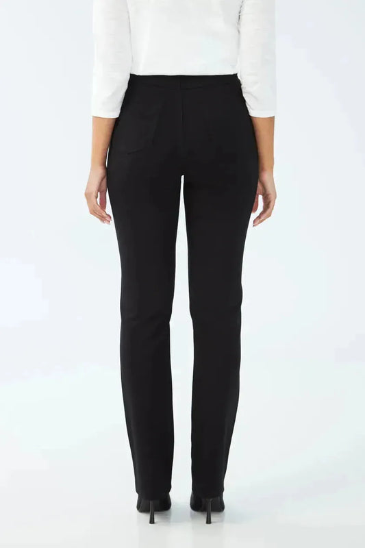 Petite Suzanne Straight Leg Pant in Black by French Dressing Jeans