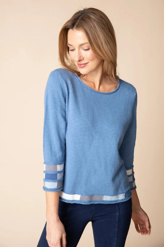 Sand & Sea Pullover in Harbour Blue